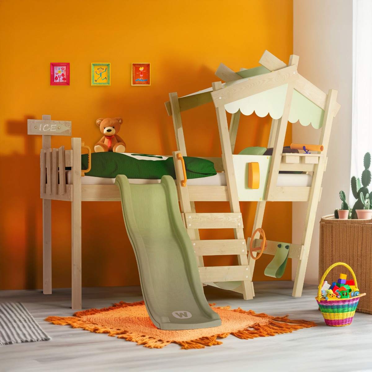 Cama infantil Wickey CrAzY Snuggy com escorrega 834935_k